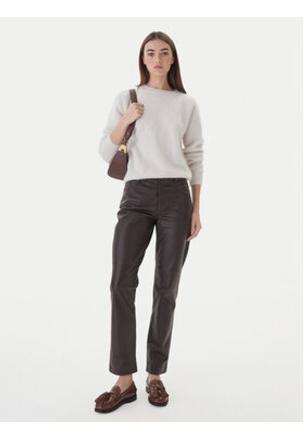 Dixie Sweter M277Y066A 1160 Biały Regular Fit. Kolor: biały. Materiał: wełna