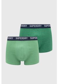 Superdry bokserki (2-pack) męskie kolor zielony. Kolor: zielony. Materiał: bawełna #1