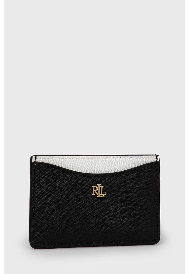 Lauren Ralph Lauren - Portfel skórzany. Kolor: czarny. Materiał: skóra. Wzór: gładki