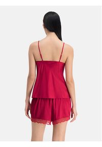 Dorina Koszulka piżamowa Pure Silk DCCA0001SK002 Czerwony Regular Fit. Kolor: czerwony. Materiał: jedwab
