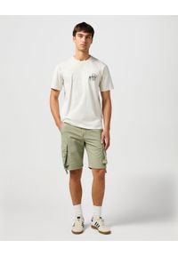 Wrangler - MESKA KOSZULKA WRANGLER SMALL GRAPHIC TEE VINTAGE WHITE 112362805. Styl: vintage #2