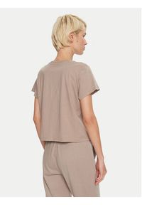 DKNY Sport T-Shirt DP4T9991 Beżowy Relaxed Fit. Kolor: beżowy. Materiał: bawełna. Styl: sportowy