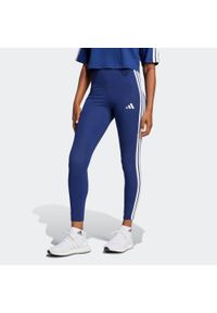 Adidas - Legging de fitness en coton - femme - bleu foncé. Materiał: bawełna, włókno, materiał. Sport: fitness