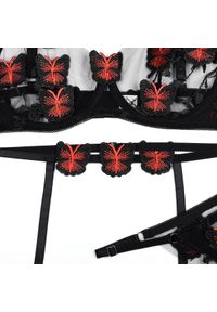 Intica - Komplet bielizny z haftem w kształcie motyli koronkowy Latika. Kolor: fioletowy. Materiał: koronka. Wzór: haft #7