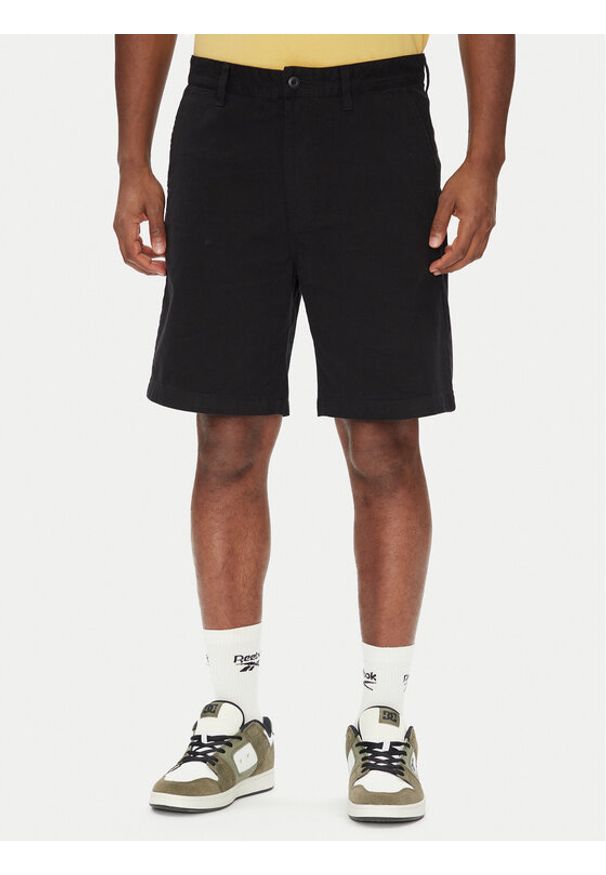 DC Shoes Szorty materiałowe Worker Relaxed ADYWS03087 Czarny Regular Fit. Kolor: czarny. Materiał: bawełna