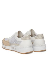 Rieker Sneakersy N6503-80 Biały. Kolor: biały. Materiał: materiał, syntetyk