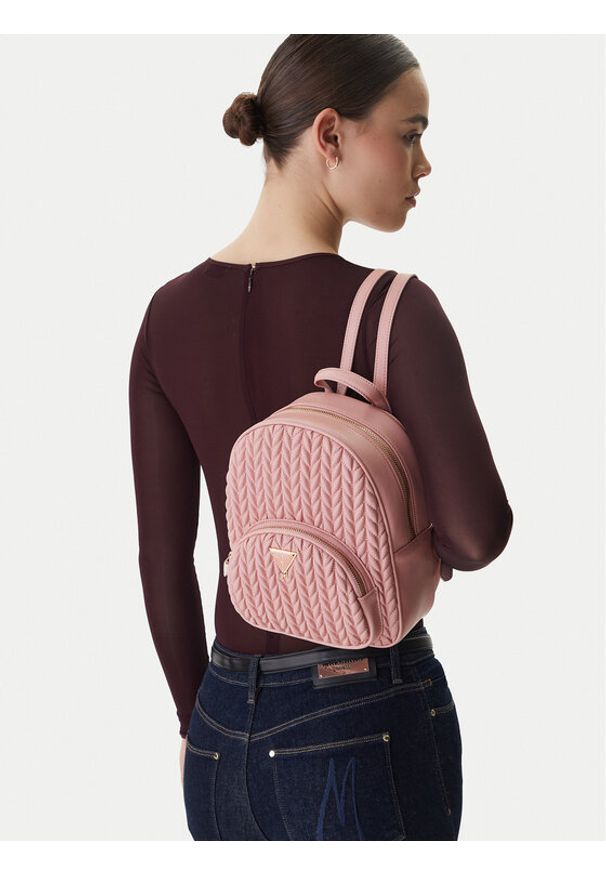 Guess Plecak J5YZ10 WHEG0 Różowy. Kolor: różowy. Materiał: skóra