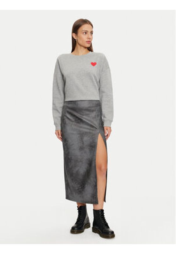 Vero Moda Bluza Maly 10329164 Szary Oversize. Kolor: szary. Materiał: bawełna, syntetyk