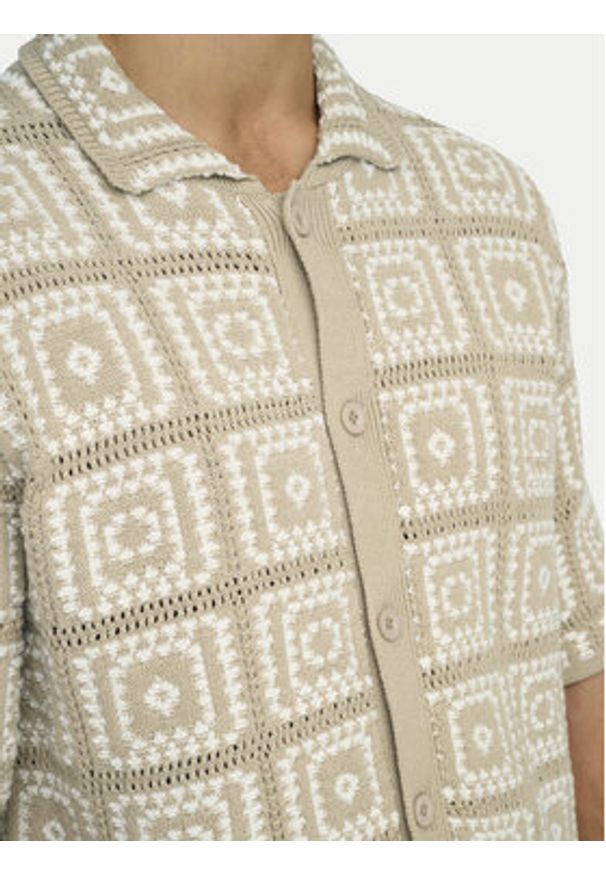 Only & Sons Koszula Bart 22033329 Beżowy Relaxed Fit. Kolor: beżowy. Materiał: bawełna