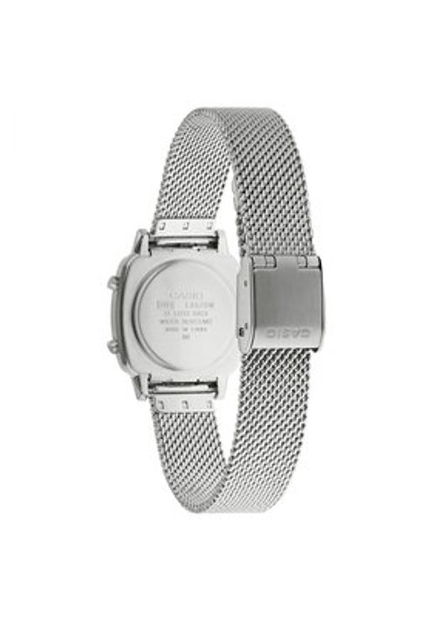 Casio Zegarek Vintage LA670WEM-7EF Srebrny. Kolor: srebrny. Styl: vintage