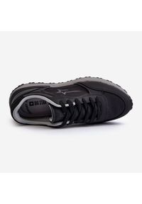 Big-Star - Męskie Sneakersy Big Star NN174069 Memory Foam System Czarne. Okazja: na spacer. Kolor: czarny. Materiał: jeans, materiał. Sport: turystyka piesza #4