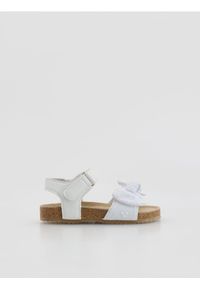 Reserved - Sandały z łączonych materiałów - złamana biel. Materiał: materiał #1