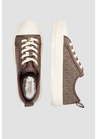 Michael Kors - MICHAEL KORS Brązowe logowane trampki damskie, Rozmiar 41. Okazja: na co dzień. Kolor: brązowy. Styl: casual, elegancki #5