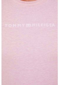 TOMMY HILFIGER - Tommy Hilfiger t-shirt damski kolor różowy. Kolor: różowy. Materiał: bawełna, dzianina. Wzór: nadruk #2