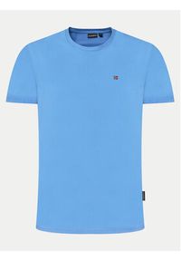 Napapijri T-Shirt Salis NP0A4H8D Niebieski Regular Fit. Kolor: niebieski. Materiał: bawełna