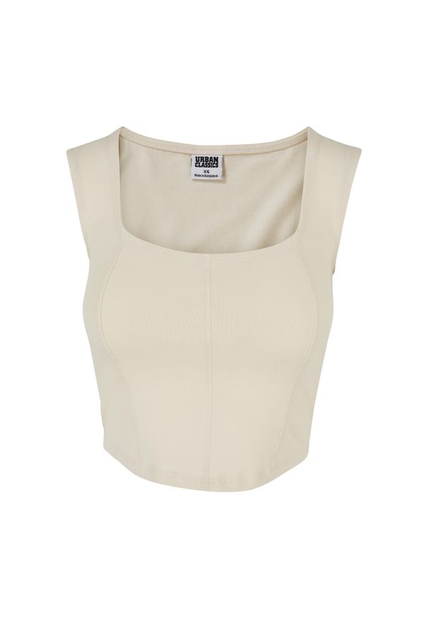 Tank top court kobiety Urban Classics. Kolor: biały. Długość: krótkie