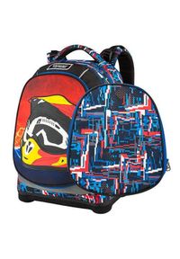 Target Docelowy plecak szkolny, Kask motocyklowy, czerwono-niebieskie wzory. Kolor: czerwony, wielokolorowy, niebieski #1
