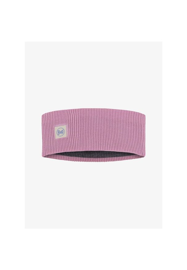 Opaska na głowę Buff Crossknit Headband - solid camelia. Kolor: różowy