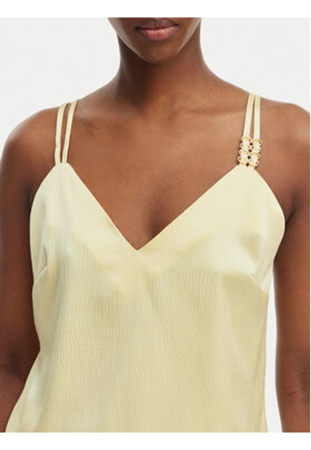 Morgan Top 242-OLAFI Żółty Regular Fit. Kolor: żółty. Materiał: syntetyk