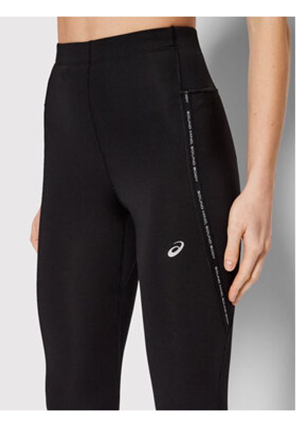 Asics Legginsy Race 2012C347 Czarny Slim Fit. Kolor: czarny. Materiał: syntetyk