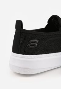 Born2be - Czarne Siateczkowe Tenisówki pod Kostkę na Grubej Podeszwie Phisiane. Okazja: na co dzień, na spacer. Kolor: czarny. Materiał: jeans. Szerokość cholewki: normalna. Styl: sportowy, klasyczny, casual #2