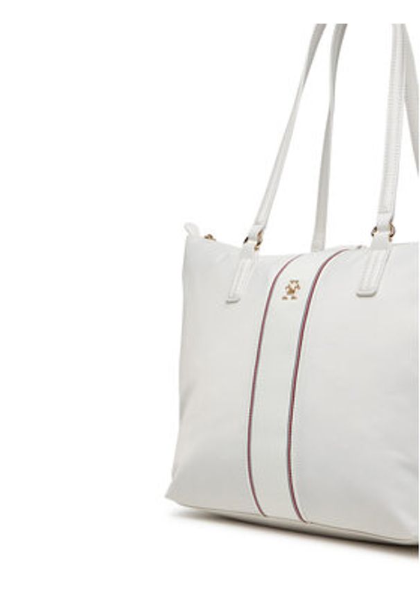 TOMMY HILFIGER - Tommy Hilfiger Torebka Poppy Tote Corp AW0AW17205 Écru
