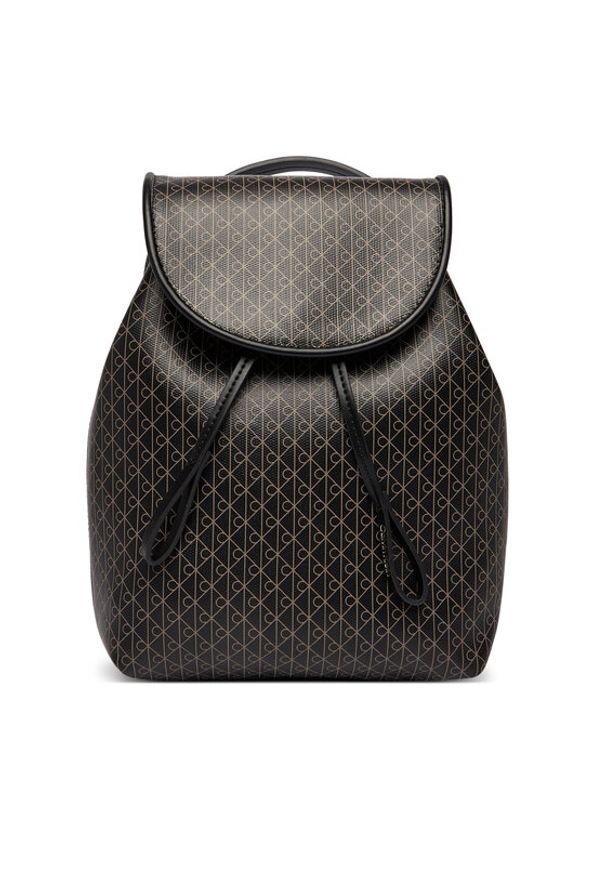 Calvin Klein Plecak Emblem Aop Mini Backpack LV04F3507G Czarny. Kolor: czarny. Materiał: skóra