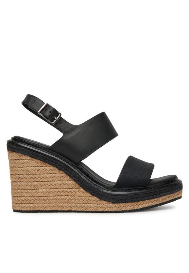Calvin Klein Espadryle Wedge Sandal 70 - Jacq HW0HW02386 Czarny. Kolor: czarny. Materiał: materiał
