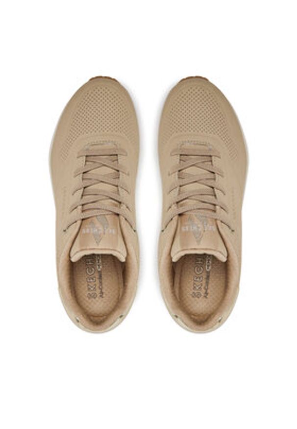 skechers - Skechers Sneakersy 155196/NUDE Beżowy. Kolor: beżowy. Materiał: skóra