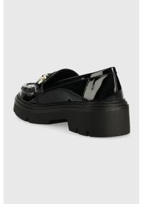 Aldo mokasyny Miska damskie kolor czarny na platformie 13542917.MISKA. Nosek buta: okrągły. Kolor: czarny. Materiał: guma. Obcas: na platformie #2