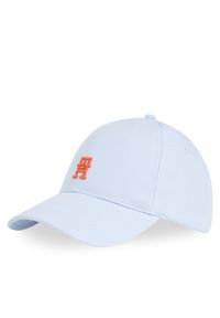 TOMMY HILFIGER - Tommy Hilfiger Czapka z daszkiem Th Imd Color 6 Panel Cap AM0AM13542 Błękitny. Kolor: niebieski. Materiał: materiał, bawełna