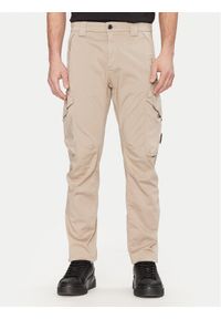 C.P. Company Spodnie materiałowe 18CMPA058A005694G Khaki Regular Fit. Kolor: brązowy. Materiał: bawełna