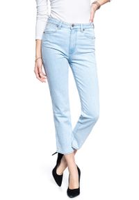 Wrangler - SPODNIE DAMSKIE WRANGLER RETRO STRAIGHT BALLAD BLUE W22AJHXA3. Styl: retro #9