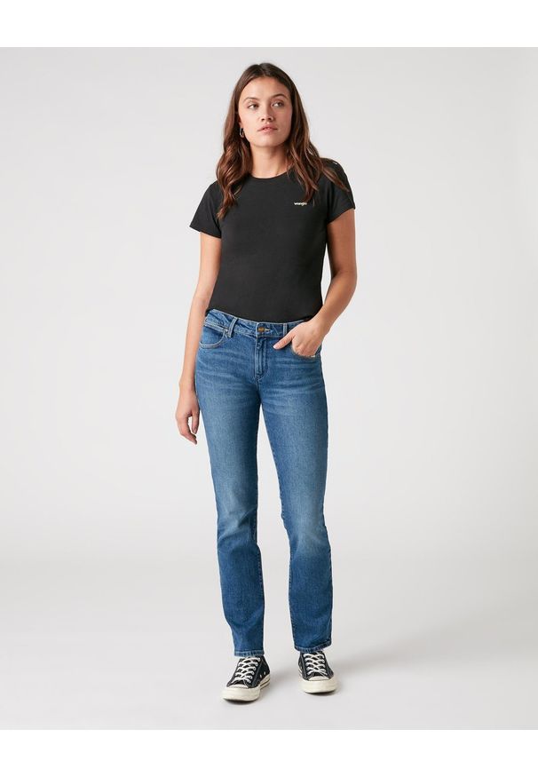 Wrangler - SPODNIE DAMSKIE WRANGLER STRAIGHT AIR BLUE W28TJX17T 112128503