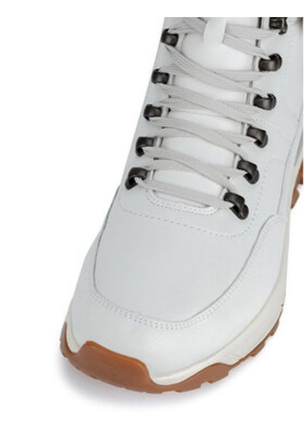 Rieker Revolution Lifestyle Botki W0063-80 Biały. Kolor: biały. Materiał: skóra