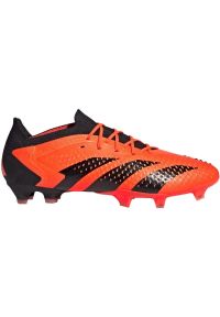 Adidas - Buty piłkarskie adidas Predator Accuracy.1 Low Fg GW4574 pomarańczowe. Zapięcie: sznurówki. Kolor: pomarańczowy. Materiał: syntetyk, guma. Szerokość cholewki: normalna. Sport: piłka nożna #4