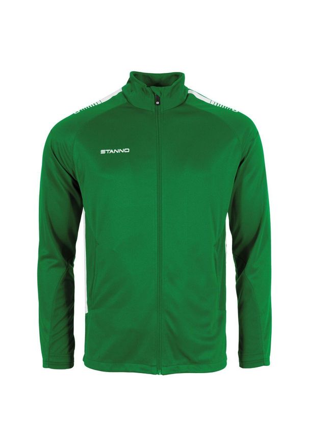 STANNO - Dziecięca bluza dresowa z zamkiem błyskawicznym Stanno First. Kolor: zielony, biały, wielokolorowy. Materiał: dresówka