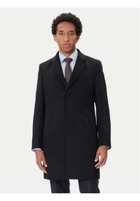BOSS Płaszcz wełniany Hyde 50549187 Czarny Slim Fit. Kolor: czarny. Materiał: wełna #1