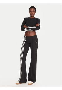 Adidas - adidas Legginsy Ribbon Off Placed 3-Stripes JX2697 Czarny Flared Fit. Kolor: czarny. Materiał: syntetyk