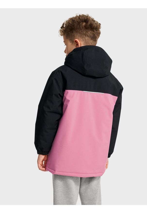 Kurtka dziecięca z kapturem Hummel Block WP. Typ kołnierza: kaptur. Kolor: różowy