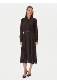 MICHAEL Michael Kors Sukienka koszulowa MF5838A7R3 Brązowy Regular Fit. Kolor: brązowy. Materiał: syntetyk. Typ sukienki: koszulowe #1