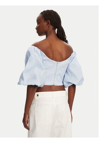BARDOT Bluzka Eva Linen 57892TB2 Błękitny Regular Fit. Kolor: niebieski. Materiał: len #3