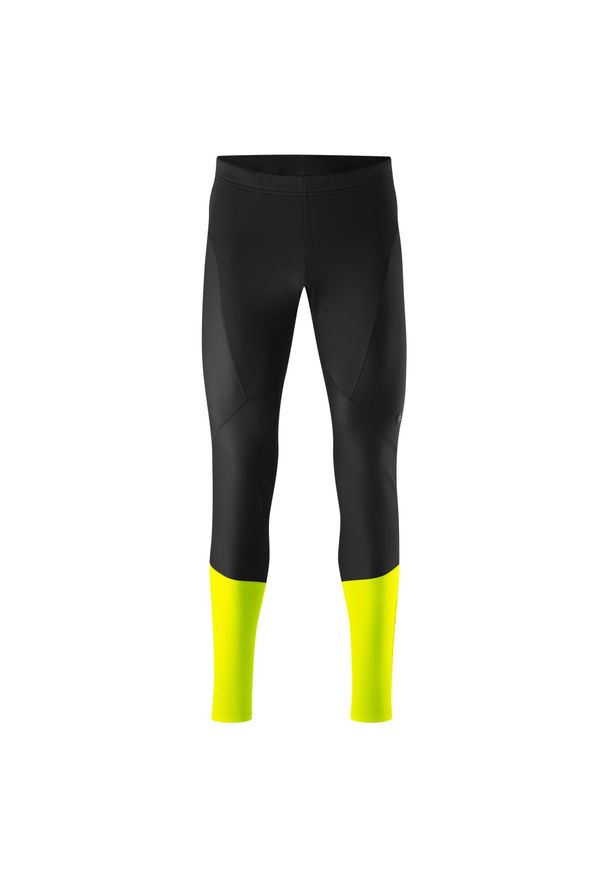 GONSO - Legginsy Gonso Essentials Softshell No Pad. Kolor: wielokolorowy, żółty, zielony. Materiał: softshell. Sport: kolarstwo