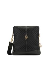 Kazar - Czarna listonoszka damska w miejskim stylu. Kolor: czarny. Materiał: skórzane. Styl: casual #1