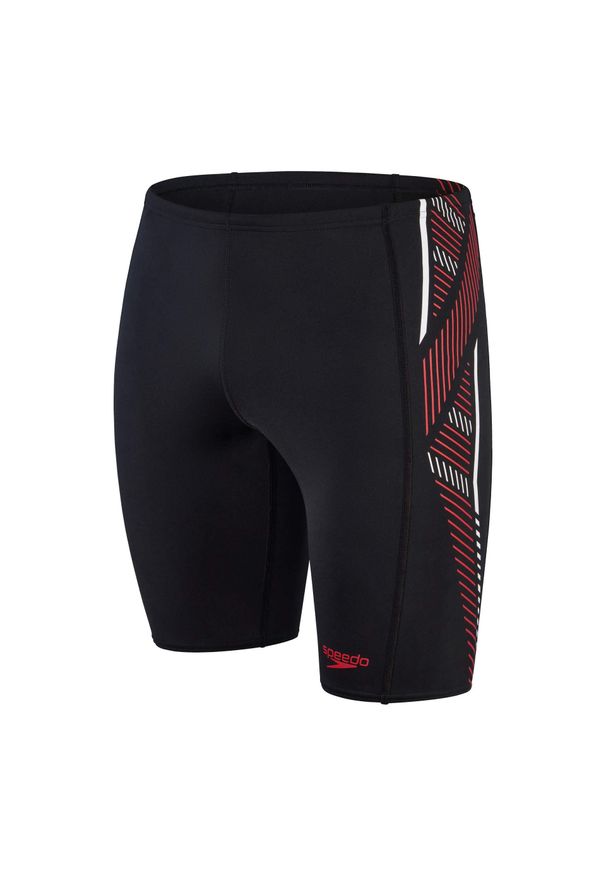 Spodenki kąpielówki męskie Speedo Pnl Jammer. Kolor: czarny, wielokolorowy, czerwony. Materiał: poliester