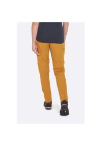 Spodnie softshellowe damskie Rab Women's Incline Light Pants. Kolor: żółty. Sport: turystyka piesza