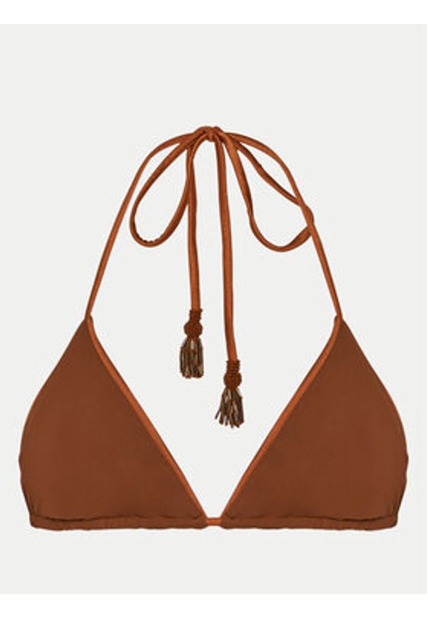Maaji Góra od bikini Satin Umber Balmy PT3195STR037 Brązowy. Kolor: brązowy. Materiał: syntetyk