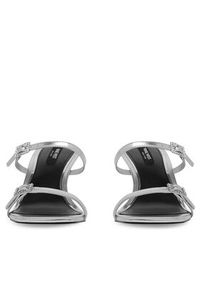 Nine West Klapki ZL23005-1CC Srebrny. Kolor: srebrny. Materiał: skóra #3