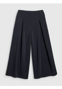 4f - 4F Spodnie dresowe z szerokimi nogawkami modalem damskie - czarne XL. Stan: podwyższony. Kolor: czarny. Materiał: dresówka #1