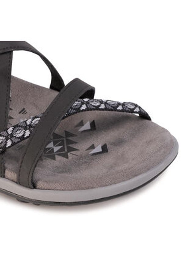 skechers - Skechers Sandały Reggae Slim 40955/BLK Czarny. Kolor: czarny. Materiał: skóra